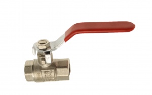 1'' F/F Lever Ball Valve Red