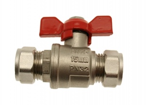 Butterfly Valve Red 22mm