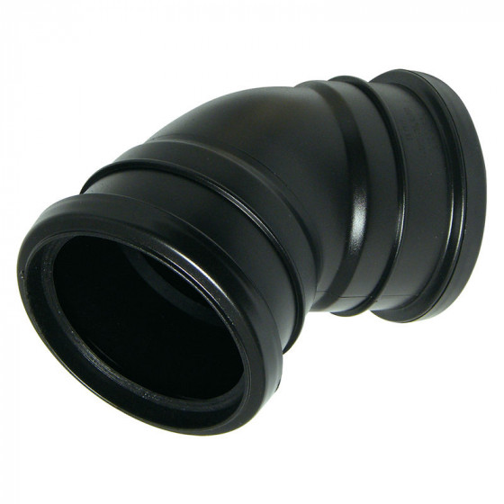 Floplast SP563 110mm Black 135 Bend - Double Socket