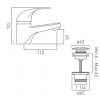 Vado Matrix Mono Basin Mixer & Universal Basin Waste