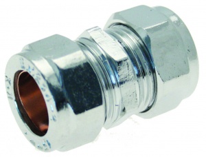 Chrome Compression Coupling 15mm