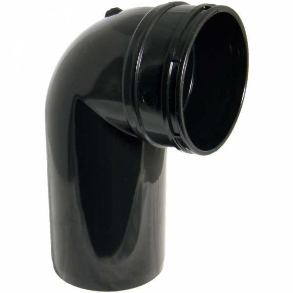 Floplast SS168 110mm Black 90 Bend-Socket/Spigot