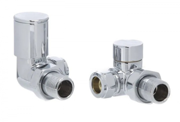 Altecnic Corner Rad Valves Chrome (Pair)